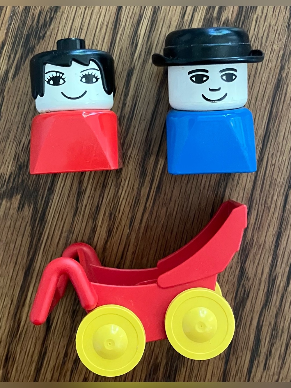 Vintage Duplo Lego People and Stroller